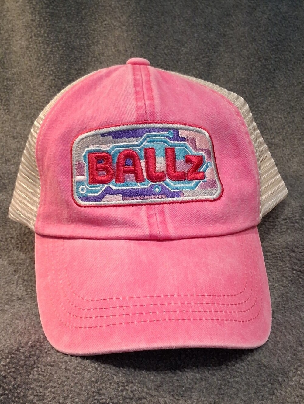 Hot Pink Baseball Cap w/ Sandy Mesh & Plenty of BALLz